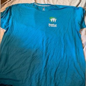 Habitat for Humanity blue tshirt